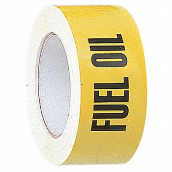 HARRIS INDUSTRIES Pipe Marker Fuel Oil 2 in W, 8UKP8