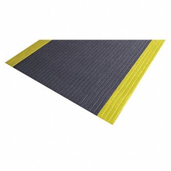 NOTRAX Antifatigue Mat Black YllwBrdr 3ft.x5ft., 3UGD3
