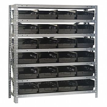 QUANTUM STORAGE SYSTEMS E1524 Bin Shlvng 18inx39inx36in Black, 8UND3