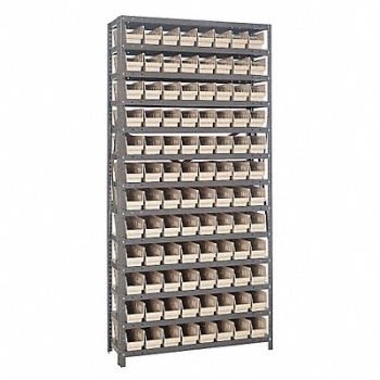 QUANTUM STORAGE SYSTEMS E1506 Bin Shlvng 12inx75inx36in Ivory, 8UNG6