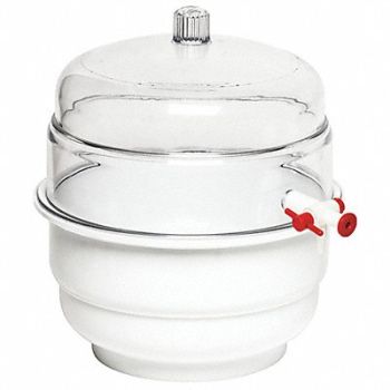 SP SCIENCEWARE Space Saver Vacuum Desiccator 10-3/4 Dia, 8UT03