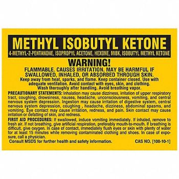 BRADY Chemical Label Polyester 2 in H PK25, 8UTL1