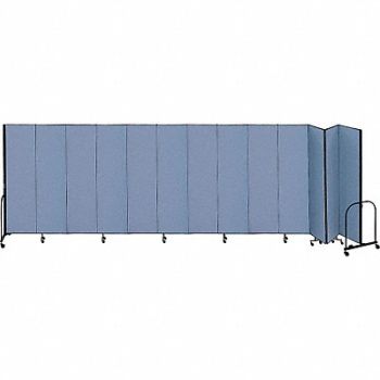 SCREENFLEX F1911 Partition 24 Ft 1 In W x 8 Ft H Blue, 9LM20