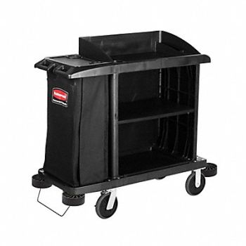 RUBBERMAID COMMERCIAL PRODUCTS Housekeeping Cart 50 H 34 gal Cap., 8VMF8