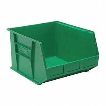 QUANTUM STORAGE SYSTEMS F0611 Hang and Stack Bin Green PP 11 in, 8VMV1