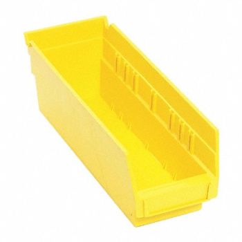 QUANTUM STORAGE SYSTEMS F0613 Shelf Bin Yellow Polypropylene 4 in, 8VMV3