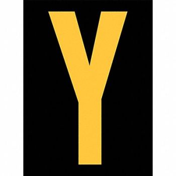 STRANCO INC Reflective Letter Label Y 2-1/2in H PK25, 8VPR3