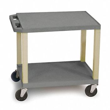 GRAINGER APPROVED Utility Cart 300 lb Load Cap. Resin, 8VU22