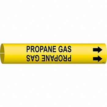 BRADY Pipe Marker Propane Gas 7/8in H 7/8in W, 8VU44