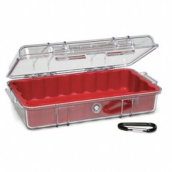 PELICAN Micro Case Red 9.37 x 5.56 x 2.62 In, 8VUM2