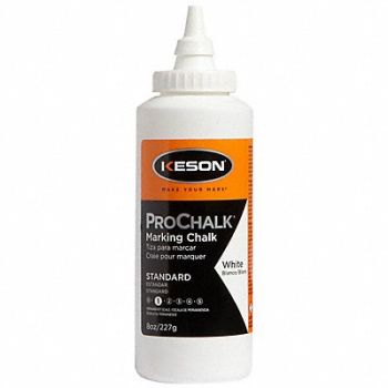 KESON Marking Chalk Refill White 8 Oz, 4MHF7