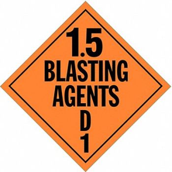 STRANCO INC DOT Container Placard 10-3/4 Label W, 9WXG4