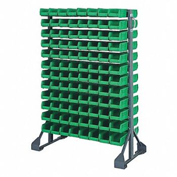 QUANTUM STORAGE SYSTEMS E1535 BinRailFlrRck 20inx54inx36in LdCp 133lb, 8W644