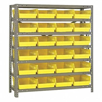 QUANTUM STORAGE SYSTEMS E1524 Bin Shlvng 18inx39inx36in Yellow, 9EYM6