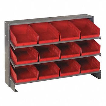 QUANTUM STORAGE SYSTEMS E1542 Bench Pick Rack 12x21x36in Red, 8W968