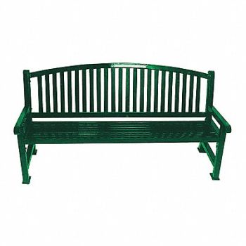 ULTRASITE Outdoor Bench 48 in L 36 in H Green, 9UNN8