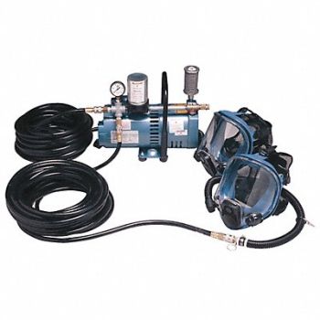 ALLEGRO Supplied Air Pump Package Full Face Mask, 8WNC4