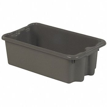 LEWISBINS Stk and Nest Ctr Gray Solid Polyethylene, 8WRU9