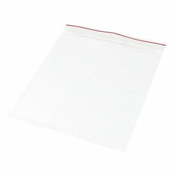 MINIGRIP RED LINE Reclosable Poly Bag Zip Seal PK1000, 8WTP4