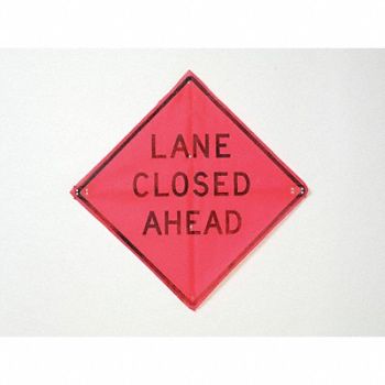 EASTERN METAL SIGNS AND SAFETY Lane Closed Traffic Sign 36 x 36, 8WYP0