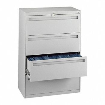 TENNSCO File Cabinet 42 in 4 Drawer Grey, 8X029