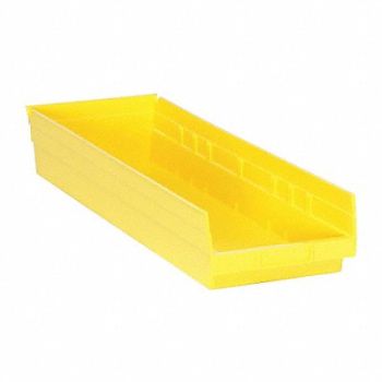 QUANTUM STORAGE SYSTEMS F0623 Shelf Bin Yellow Polypropylene 4 in, 8X096