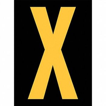 STRANCO INC Reflective Letter Label X 2-1/2in H PK25, 8X464