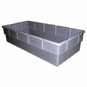 GRAINGER APPROVED Nesting Ctr Gray Solid Polyethylene, 8X648