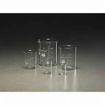 GRAINGER APPROVED Grad Beaker Set 50mL-1000mL Borosilicate, 8XD65