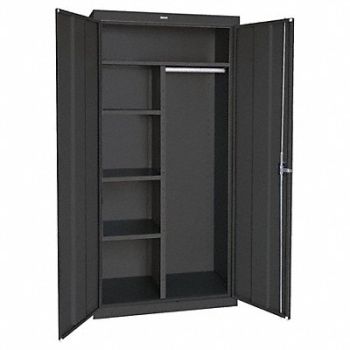 SANDUSKY Storage Cabinet 72 x46 x24 Black 4Shlv, 8XDW9