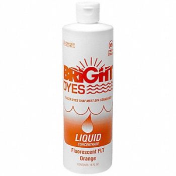 BRIGHT DYES Dye Tracer Liquid Orange 1 Pint, 8XEX8