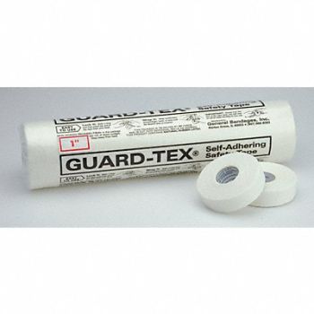 GUARD-TEX E1699 Safety Tape White 1 in W 30 yd. L PK12, 8XF35