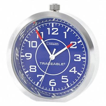 CONTROL COMPANY Desk Clock Analog Battery, 8XTR3