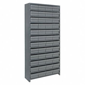 QUANTUM STORAGE SYSTEMS E6888 Enclosed Bin Shlvng 18x75x36in Gray, 8XWE2