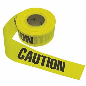 GRAINGER APPROVED Barricade Tape Yellow/Black 500 ft x 3In, 8XYZ2