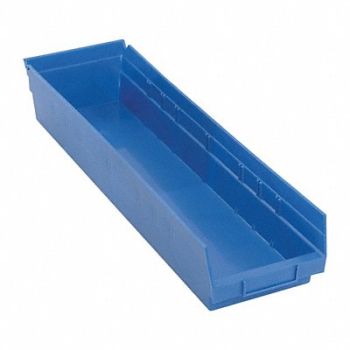 QUANTUM STORAGE SYSTEMS F0622 Shelf Bin Blue Polypropylene 4 in, 8Y081