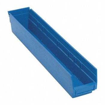 QUANTUM STORAGE SYSTEMS F0621 Shelf Bin Blue Polypropylene 4 in, 8Y082
