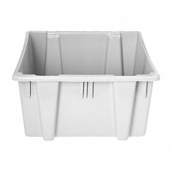 RUBBERMAID COMMERCIAL PRODUCTS Stack and Nest Ctr Gray Solid Plastic, 8Y221