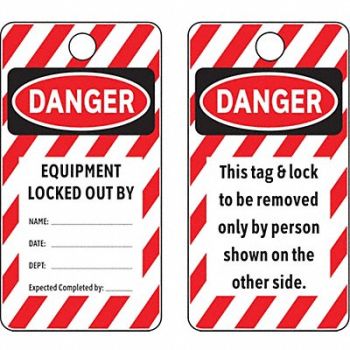ELECTROMARK Danger Tag 5-3/4 x 3 In Cardstock PK25, 8Y544