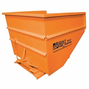 GRAINGER APPROVED Self Dumping Hopper 5000 lb Orange, 8Y704