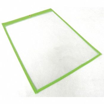 BAW PLASTICS Shop Env 12 x 9 In Fluor Grn Plstc PK50, 8Y914