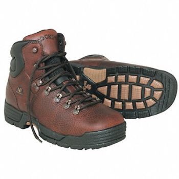 ROCKY 6 Work Boot 9 Wide Brown Plain PR, 9WU91