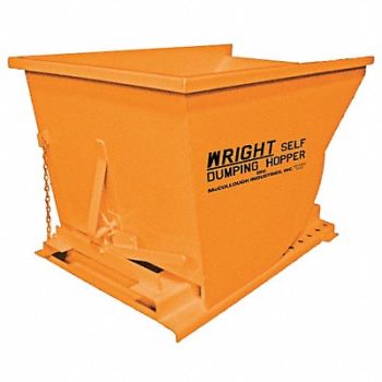 GRAINGER APPROVED Self Dumping Hopper 5000 lb Orange, 8YA24