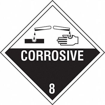 STRANCO INC DOT Container Placard 10-3/4 Label W, 8YGX4