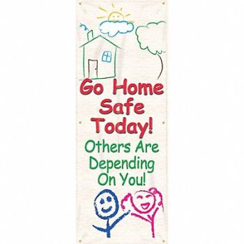 ACCUFORM Safety Banner 74in x 28in Poly Sheeting, 8YLL6