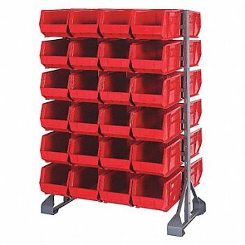 QUANTUM STORAGE SYSTEMS E1537 BinRailFlrRck 20inx54inx36in LdCp 133lb, 8ZA12