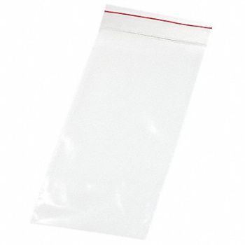 MINIGRIP RED LINE Reclosable Poly Bag Zip Seal PK1000, 8ZAV2