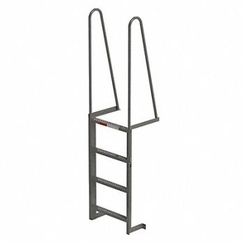 GRAINGER APPROVED Walk-Thru Dock Ladder 4 Steps 42 In, 8ZCP7