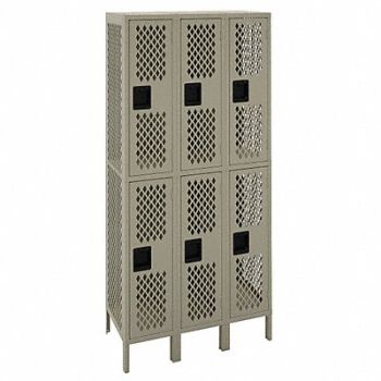TENNSCO Wrdrb Lckr 2x3Lckr Sand 78 x36 x18 Assm, 8ZDD1