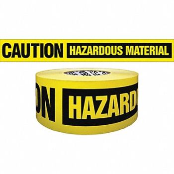 GRAINGER APPROVED Barricade Tape Yellow/Black 500ft x 3 In, 8ZDT2